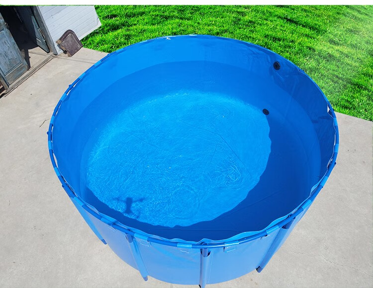 米詅帆布鱼池圆形户外加厚室外庭院刀刮布水池家用折叠简易养殖养