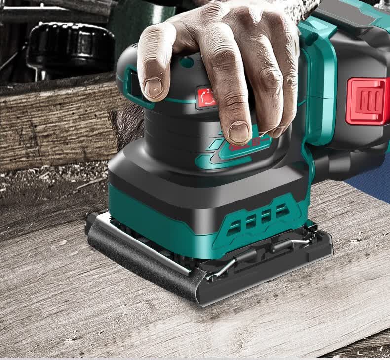 启一充电砂光砂纸机墙壁家具打磨机锂电木工电动工具腻子充电砂光机1