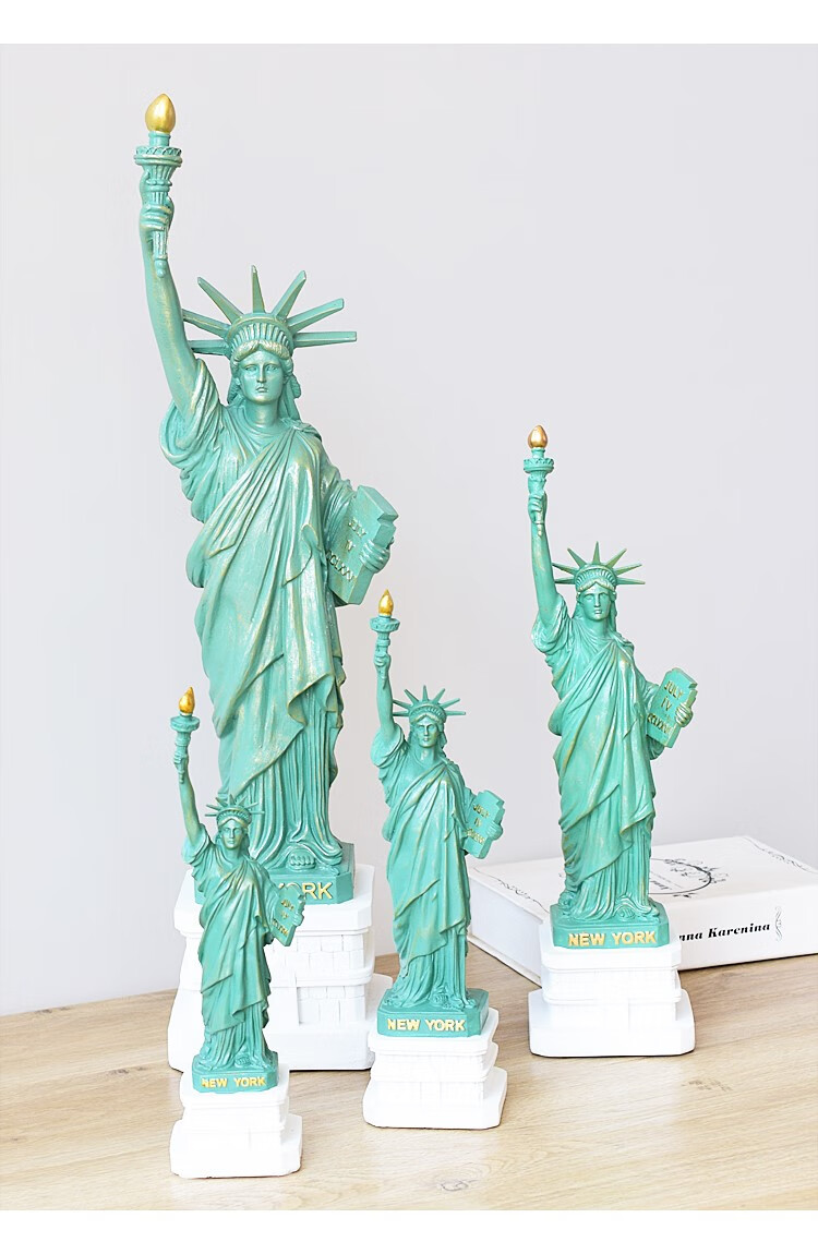 自由女神像摆件 自由女神雕像树脂雕塑大尺寸摆件客厅书桌装饰品摆设