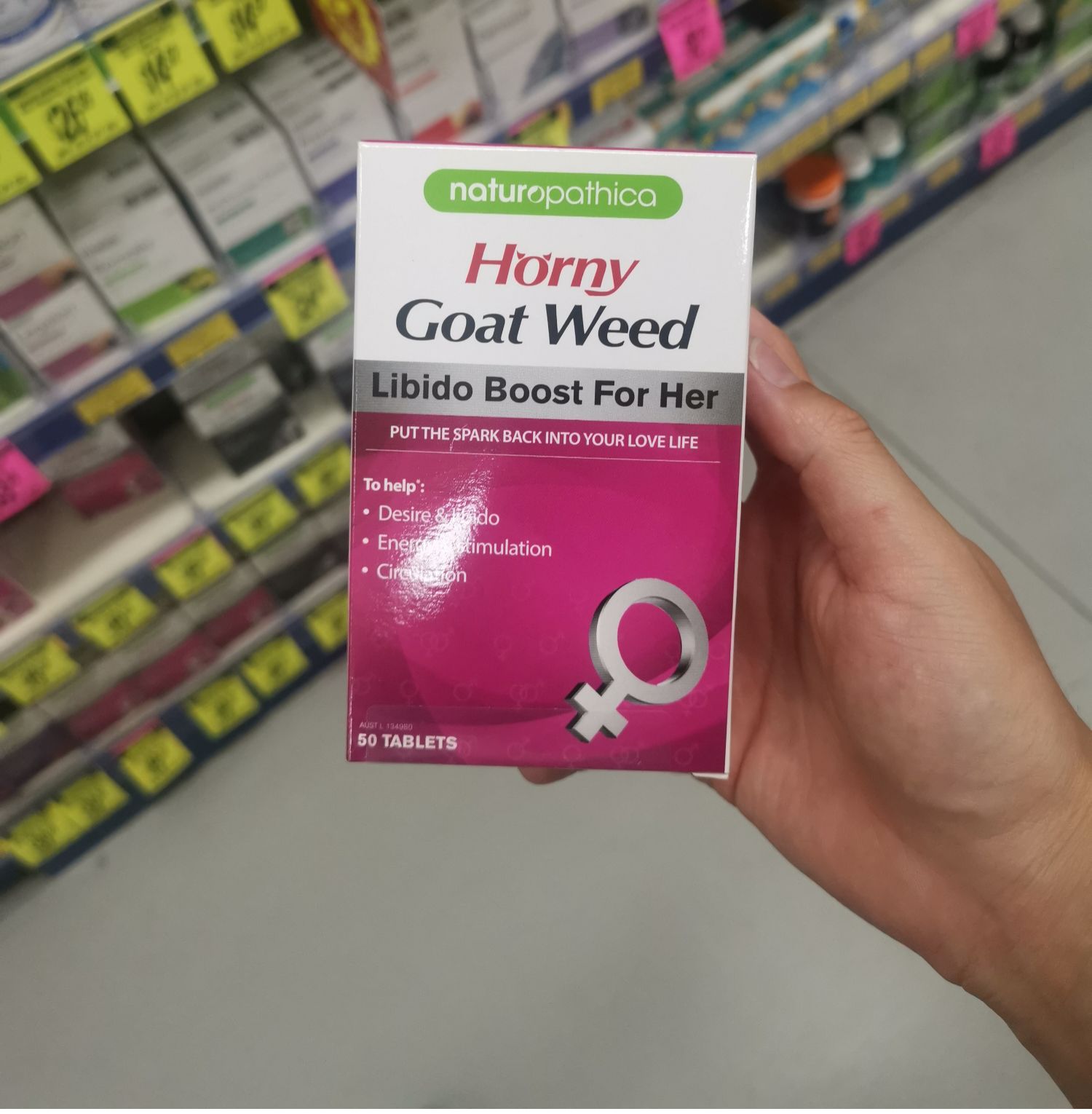 赛金司舒淫羊藿horny女用片goat weed欲望女士50粒功