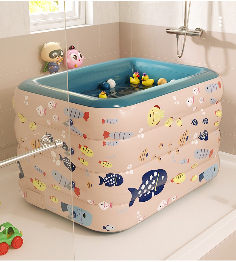 美煌婴儿游泳池家用大型儿童游泳池充气浴缸环保pvc婴儿游泳桶可折叠