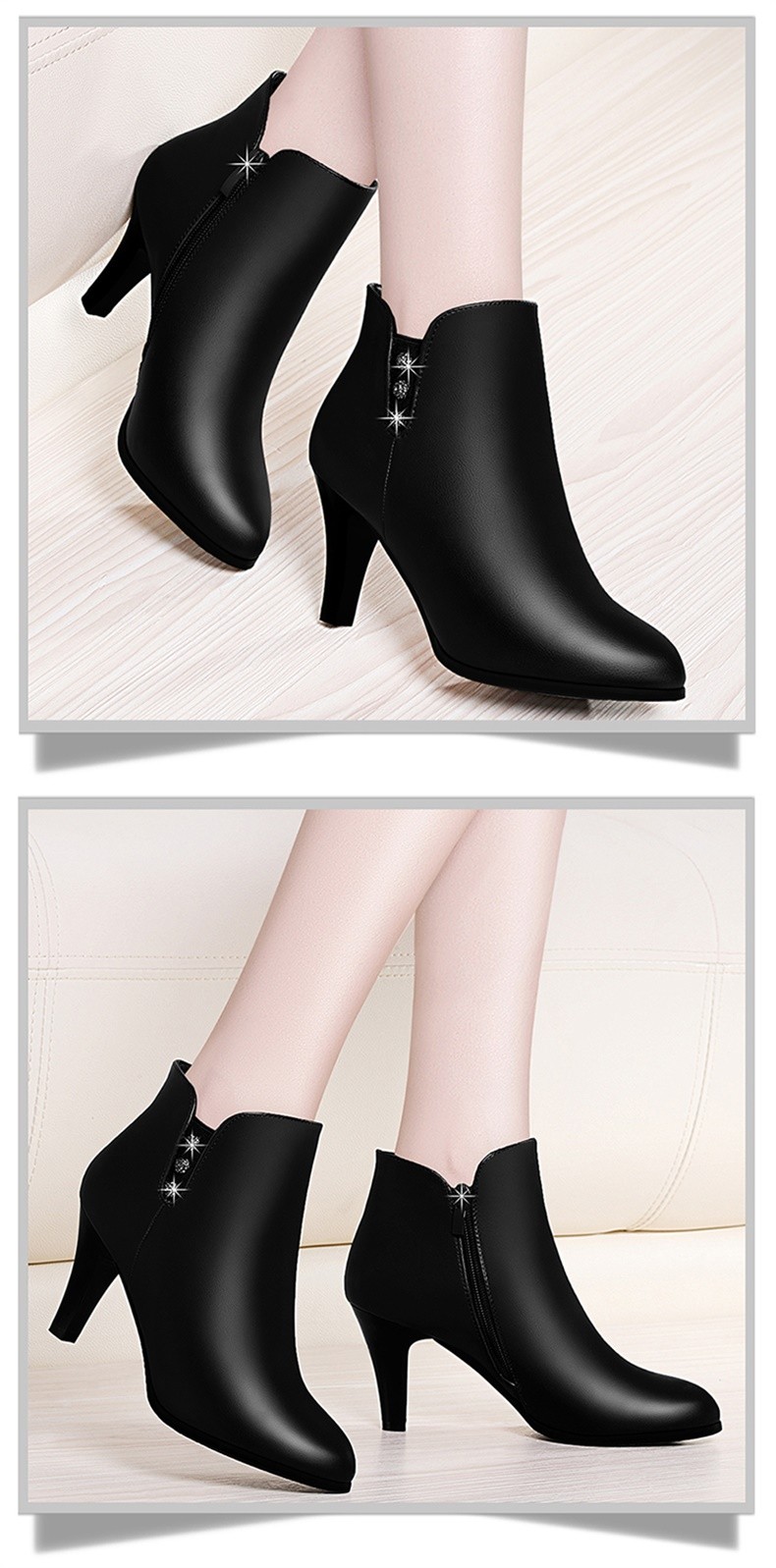 富贵鸟女鞋新品单鞋秋季新款女士皮鞋中跟百搭秋款春秋鞋秋冬季加绒