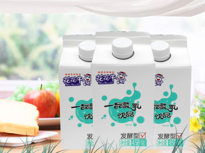 5折 花花牛妙酸乳 河南特产花花牛一品酸乳饮品458g*12盒整箱含乳饮料