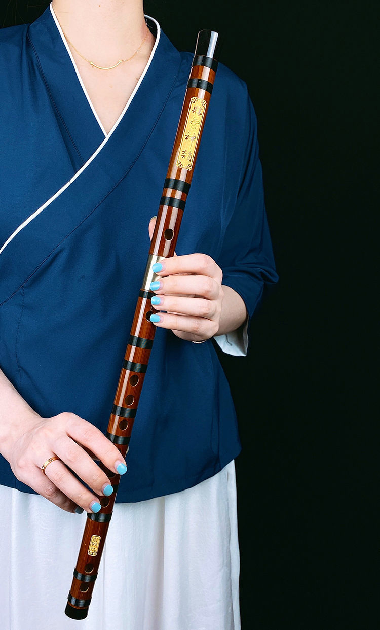 笛子精制专业演奏级竹笛高级初学入门f儿童g调女古风苦竹横笛乐器黑骨