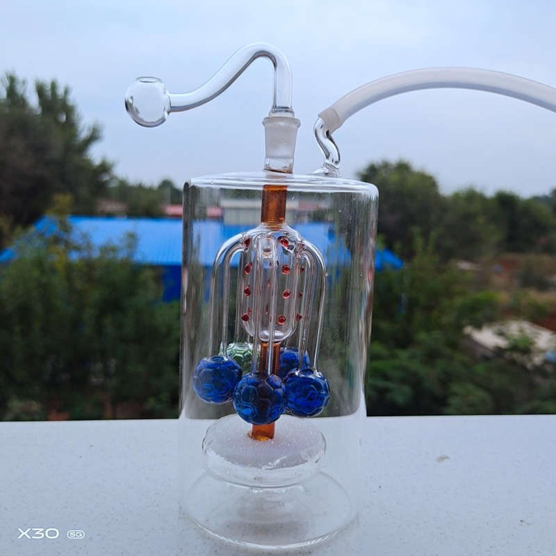 宝点80沙片水烟壶双重过滤玻璃水烟壶全套水烟斗过滤烟嘴配送软管配件