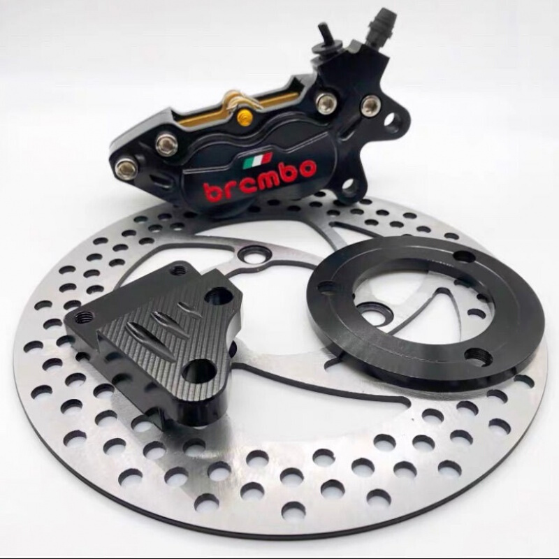 远燕精选祖国版大鲍鱼hf6对四活塞刹车泵卡钳刹车碟刹单卡钳银