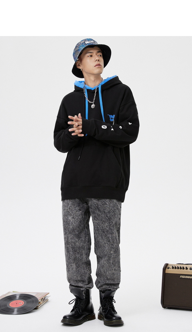 inxxstandby21秋装新品港风连帽套头卫衣男女同款xmb3100831绿色s