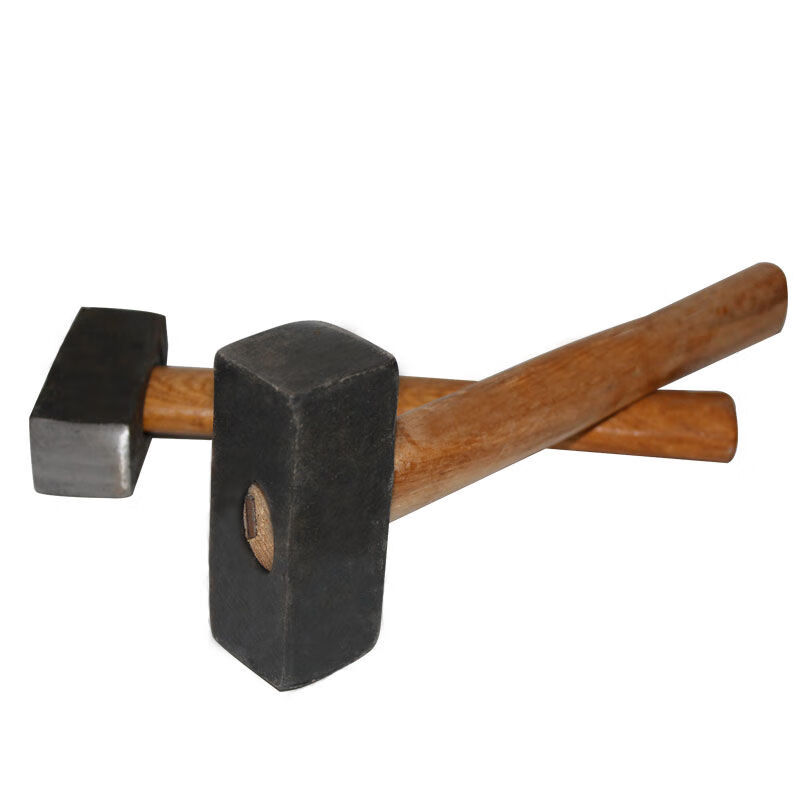 锤子工具石工锤石头锤铁方锤子大铁锤榔头锤锻打方头铁锤原色铁方锤子