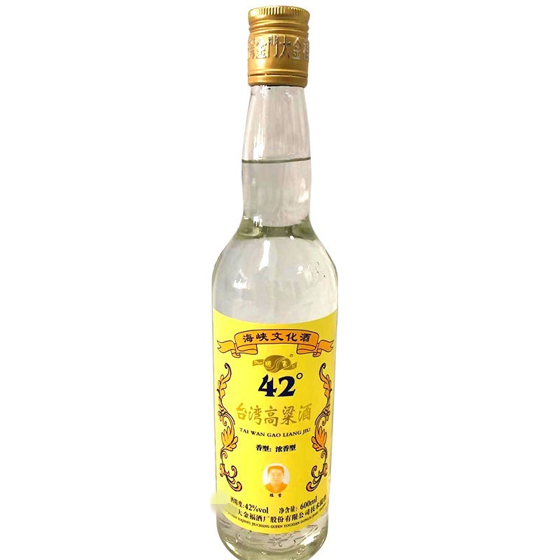 顺吉台湾高粱酒42度台湾风味浓香型粮食白酒600ml家常酒整箱12瓶装