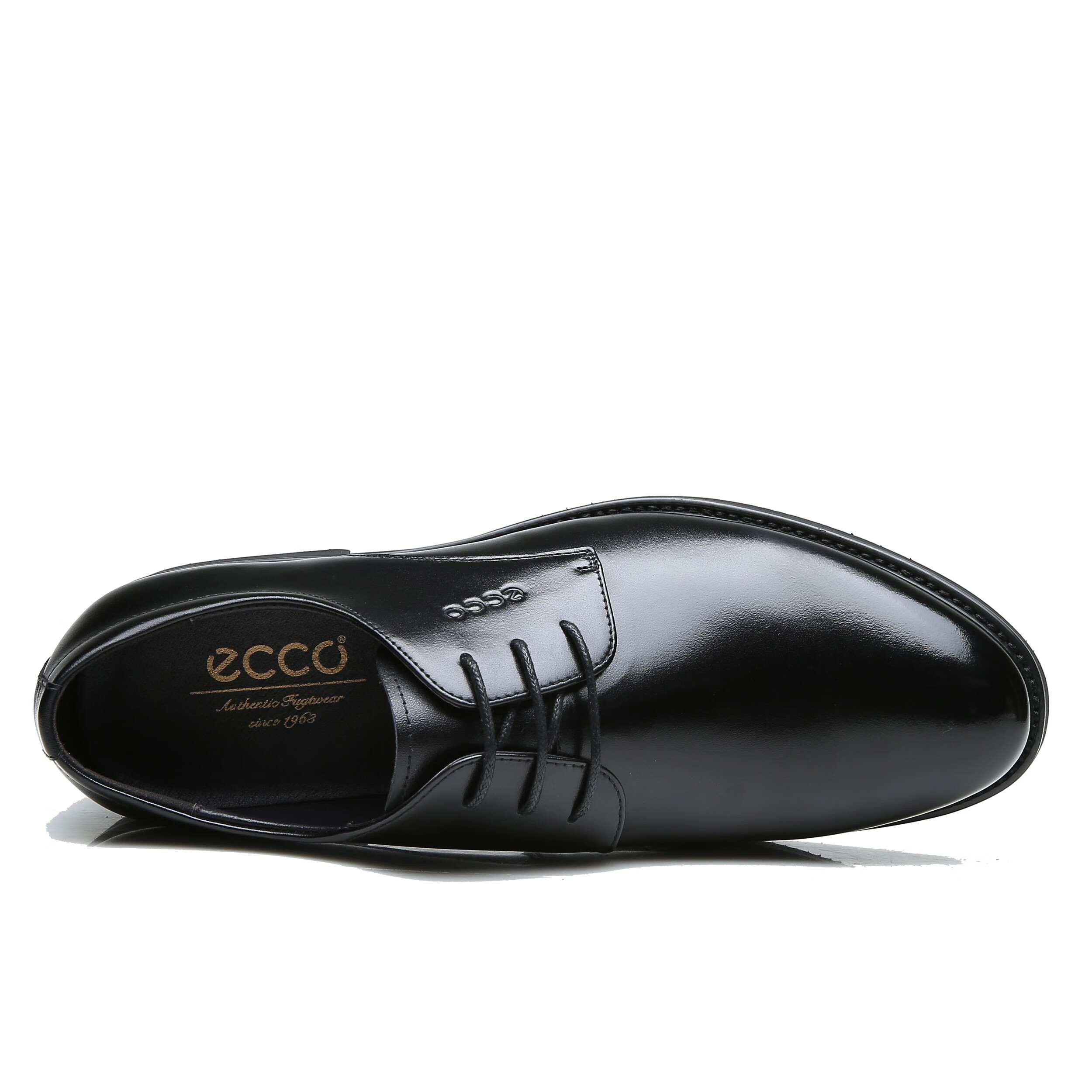 ecco爱步高端正装男鞋头层牛皮系带耐磨男皮鞋舒适百搭商务休闲鞋