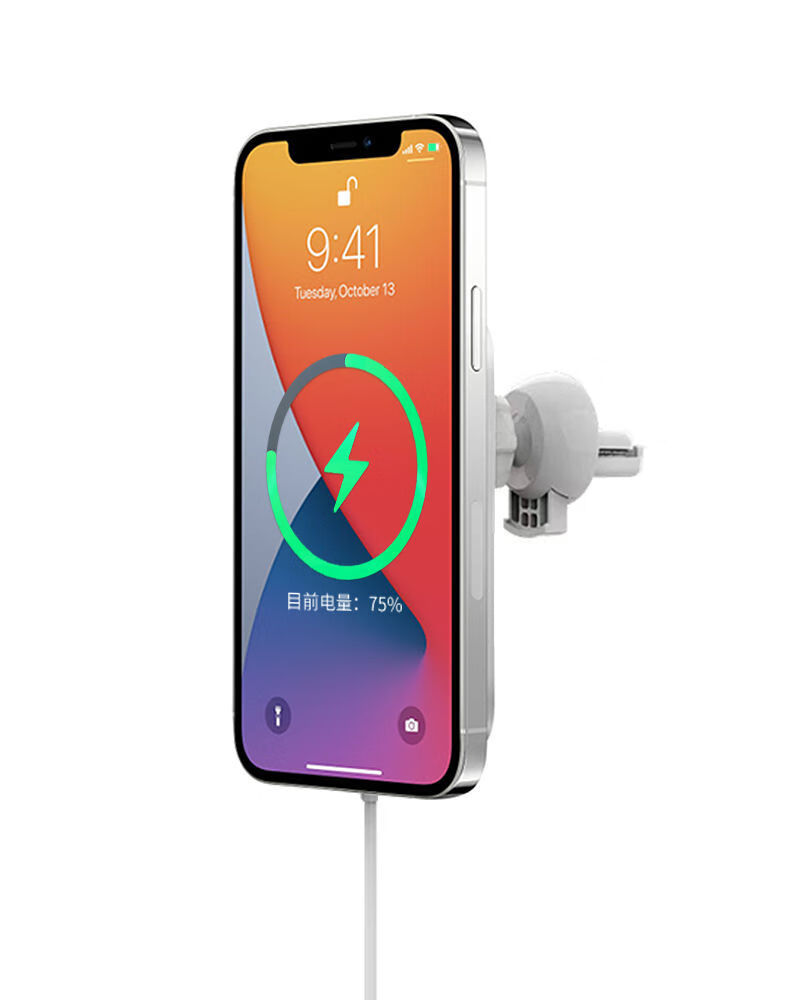 magsafe车载无线充电器适用苹果12promax快充汽车支架iphone13磁吸式