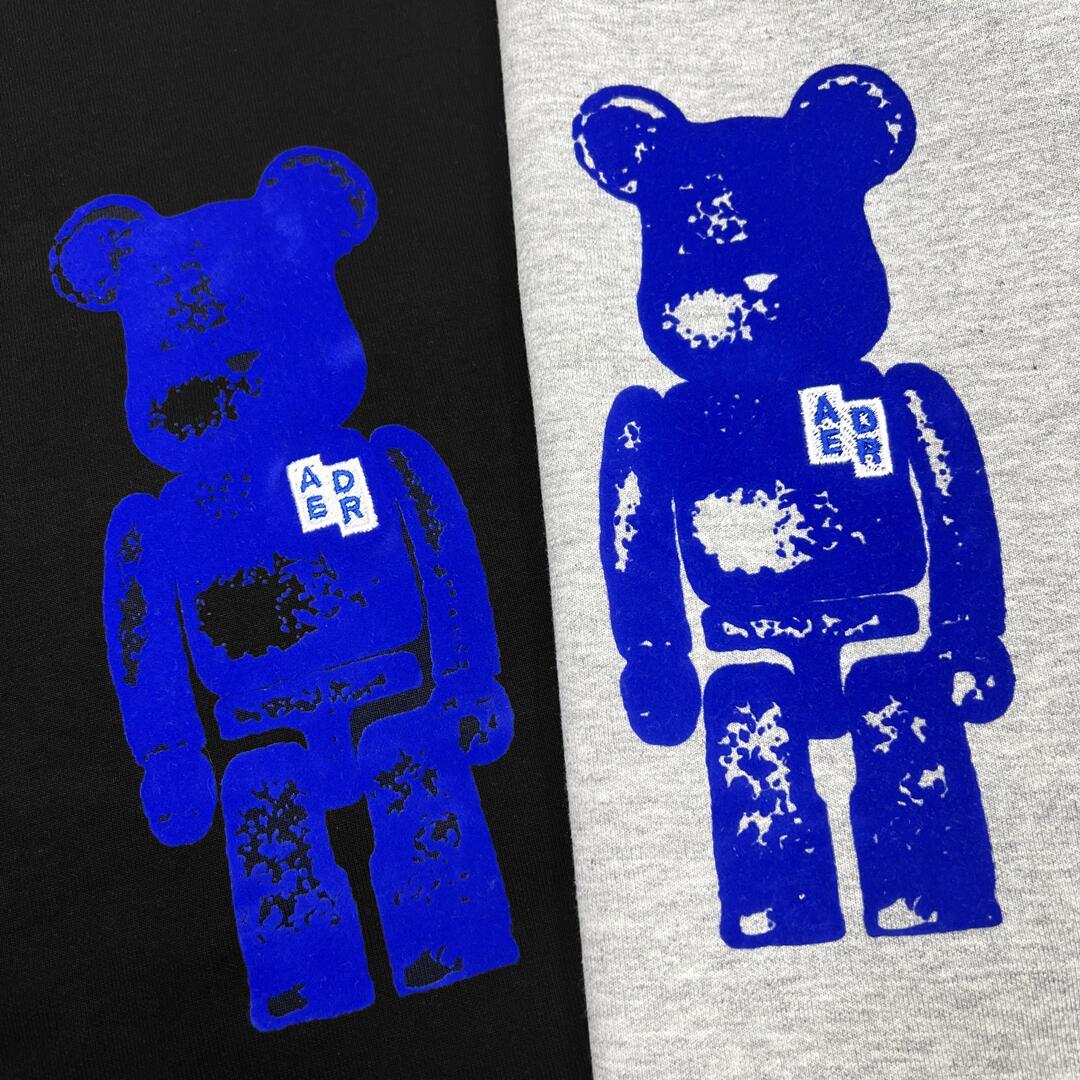 error 2021积木熊合作款圆领套头宽松男卫衣女 ader联名蓝色小熊