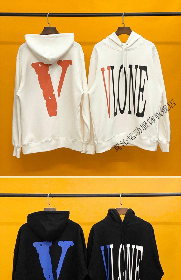vlone卫衣大v藤原浩闪电中国龙烟雾反光王一博同款情侣男女连帽衫