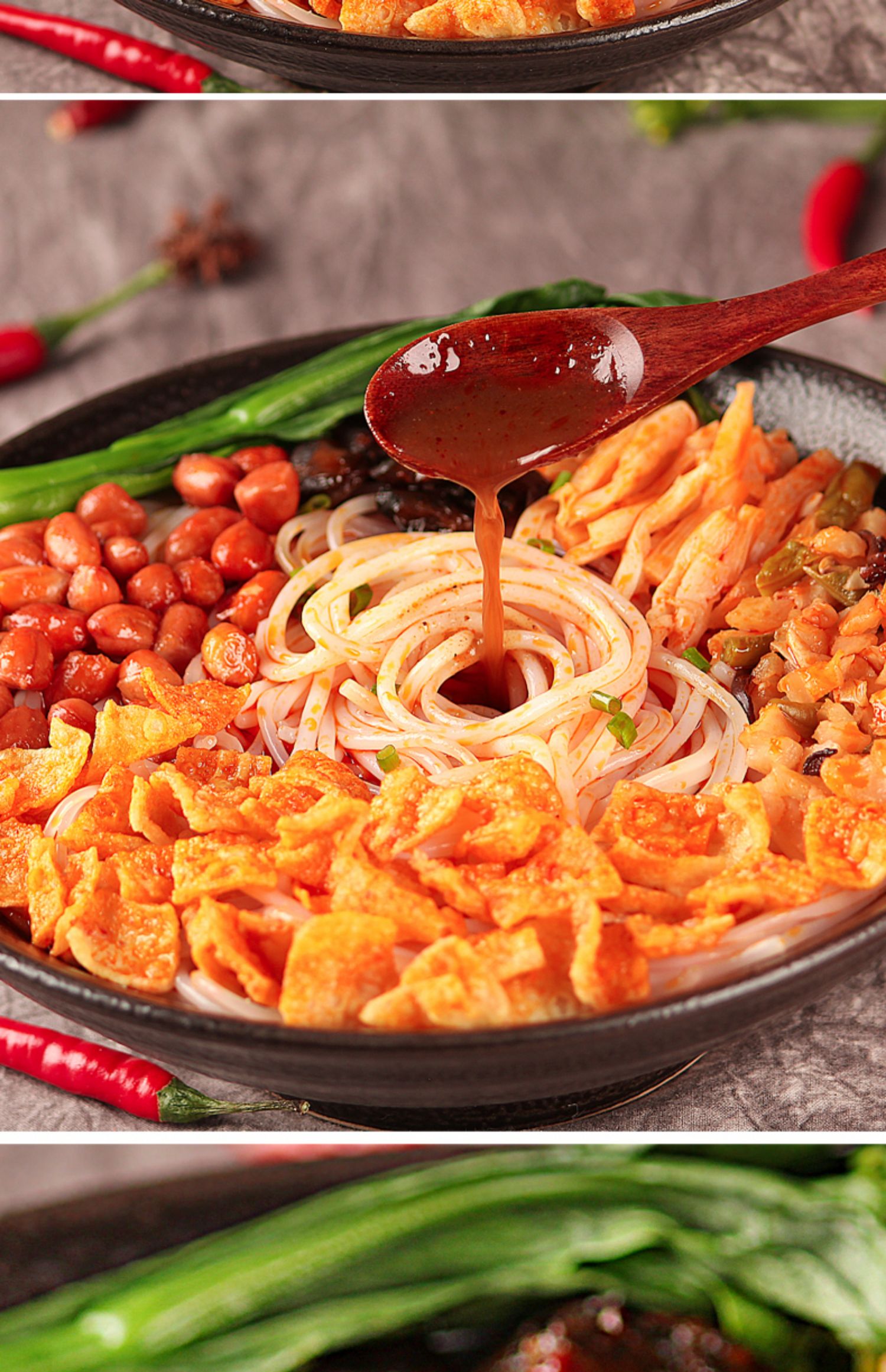 清真螺蛳粉正宗柳州特产320gx5袋螺狮粉酸辣螺丝粉速食米线 加螺肉320