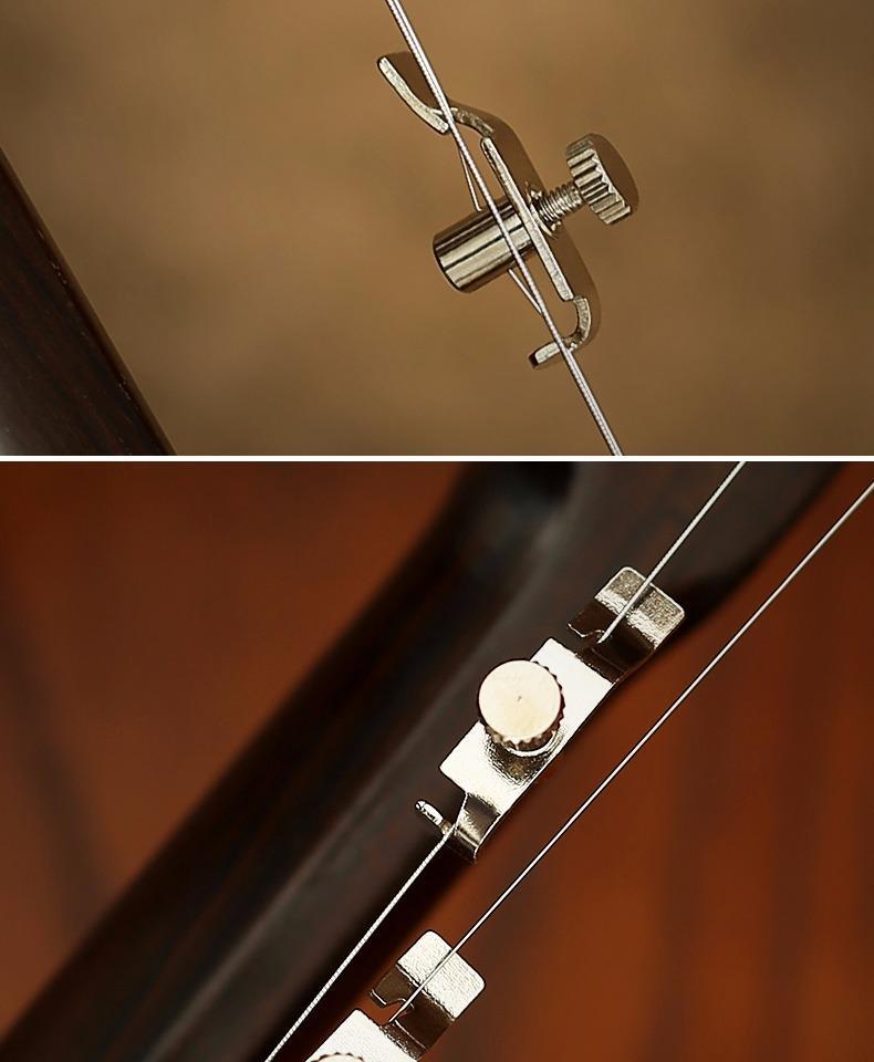 专业二胡微调器专业金属银色二胡微调二胡配件不伤弦一对2个镀银二胡