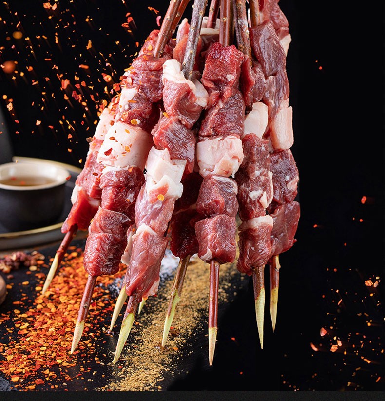 顺丰快递新疆特产三疆牧羊新疆羊肉串羔羊红柳肉串原切后腿肉户外烧烤