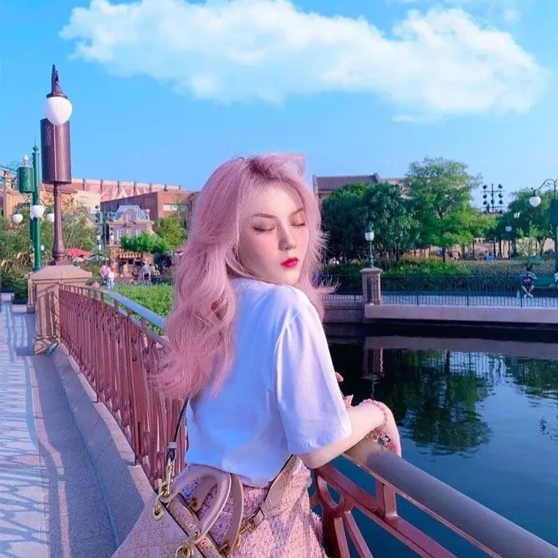 粉色系2022流行黄皮显白染发膏樱花粉芭比粉渣女粉淡粉西柚粉仙女粉