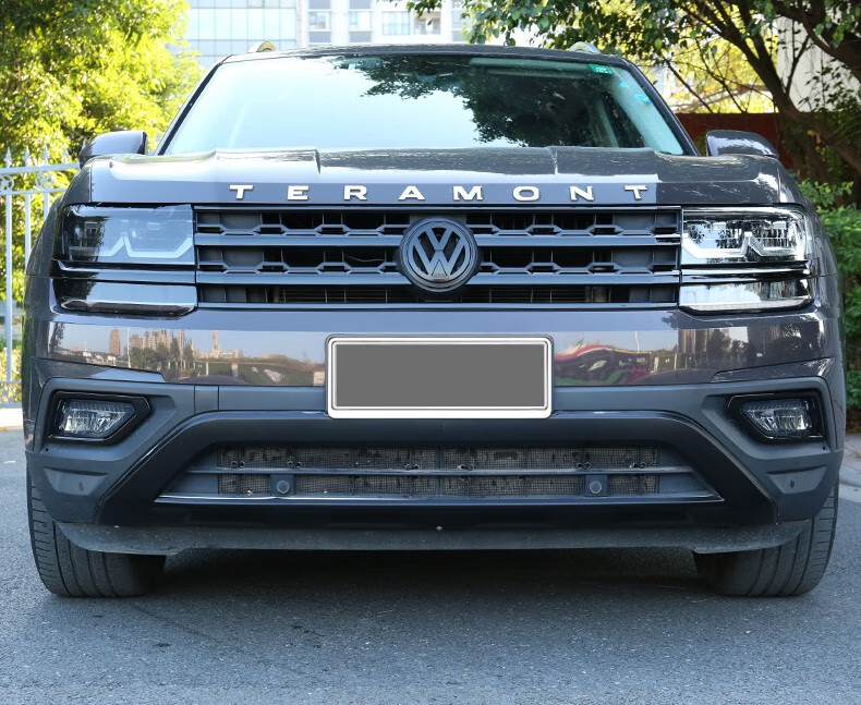 17-20款大众途昂黑武士前脸改装车身中网饰条保险杠专用装饰配件 后尾