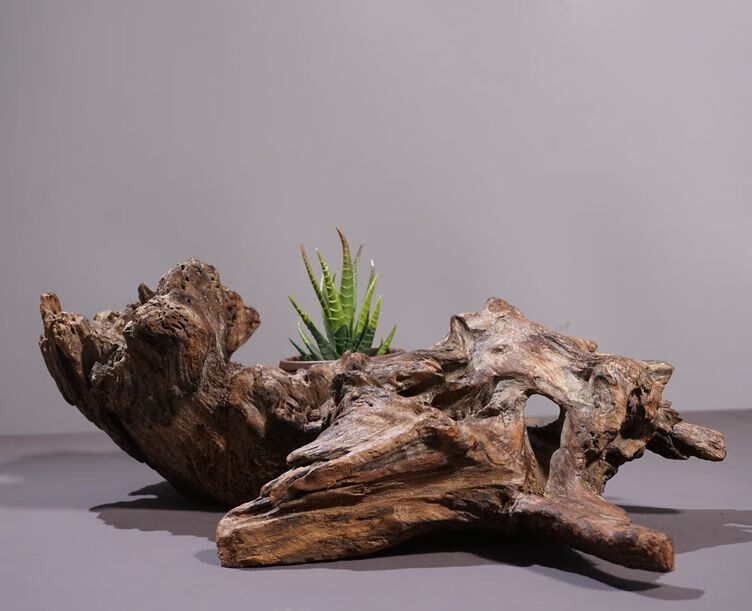 工匠时光风化枯木树根雕根艺底座电视柜软装饰品禅意摆件功夫茶道干