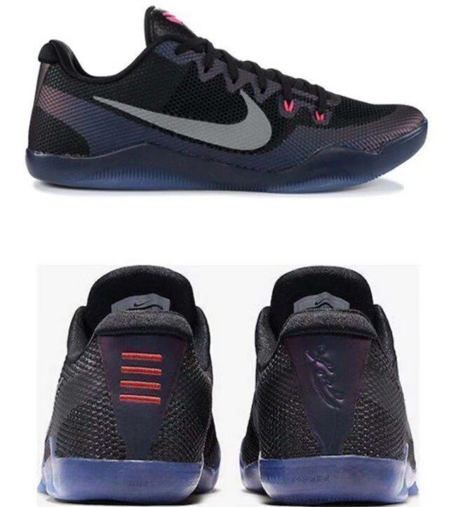 科比11代篮球鞋nba全明星气垫战靴耐磨防滑减震轻便低帮运动鞋 黑白