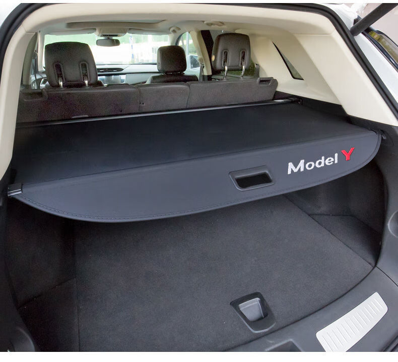 晨茜特斯拉modely后备箱遮物帘特斯拉y专用后备箱隔物板尾箱中隔板