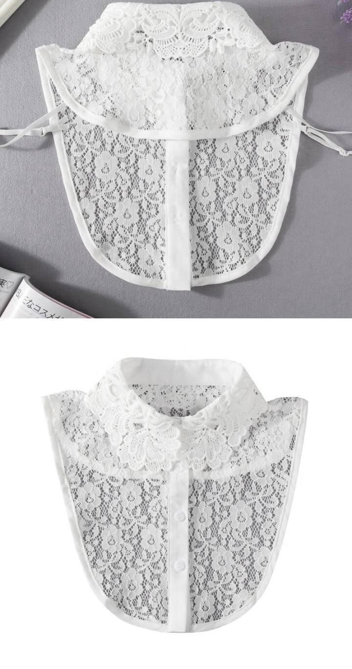 新品假领子花瓣镂空蕾丝假领韩版秋冬假领子女百搭假领衬衫毛衣装饰假