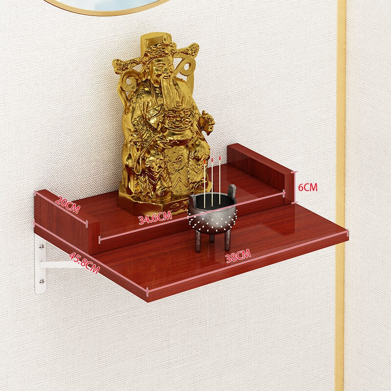 空雨支架佛龛财神爷供奉台挂墙神佛柜佛神支架仿古神位佛像吊柜新品桌
