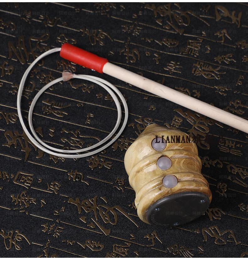 冰尜儿冰嘎儿陀螺木质老牛冰尜儿鞭绳发光陀螺儿童玩具抽冰嘎猴实木头