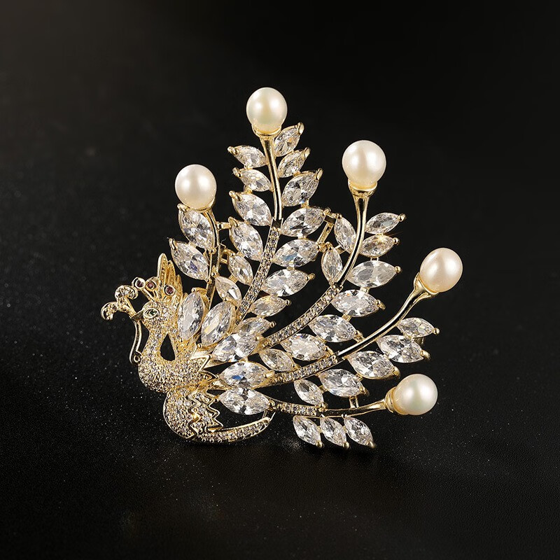 心梦同行凤凰胸针女高档服装别针孔雀胸花西服配饰七夕情人节礼物送