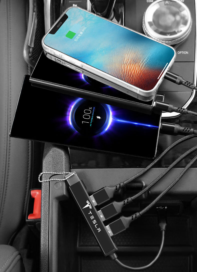 特斯拉车载充电typec转usb转接头model3modelymodelxmo车载充电器转换