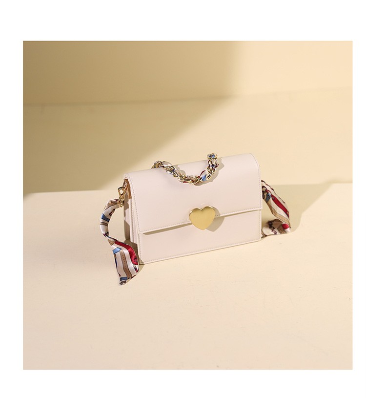 马克华菲包包女包时尚链条牛皮单肩包女气质爱心斜挎包女百搭简约女士