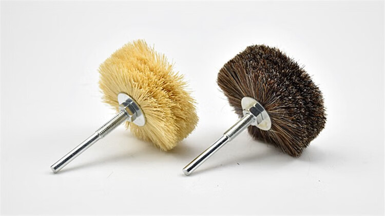 马毛剑麻猪鬃毛椭圆刷 文玩打磨抛光花头抛光刷表面上蜡 普通马毛花头