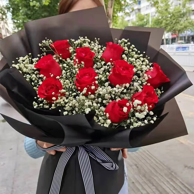 鲜花速递11朵玫瑰花花束同城配送生日礼物送女生送女友老婆朋友全国