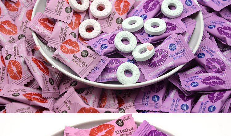 海亿醇然心动kiss薄荷糖玫瑰茉莉菠萝百香果清凉散装批发海盐百香果