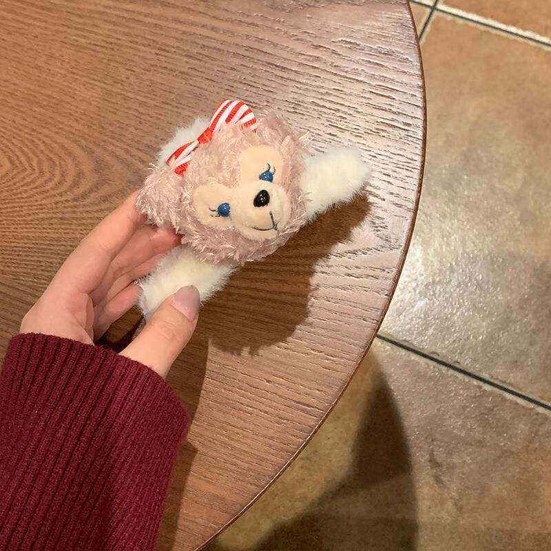 新款星黛露抓夹女卡通可爱毛绒发夹温柔大号后脑勺夹子秋冬头饰毛绒咖