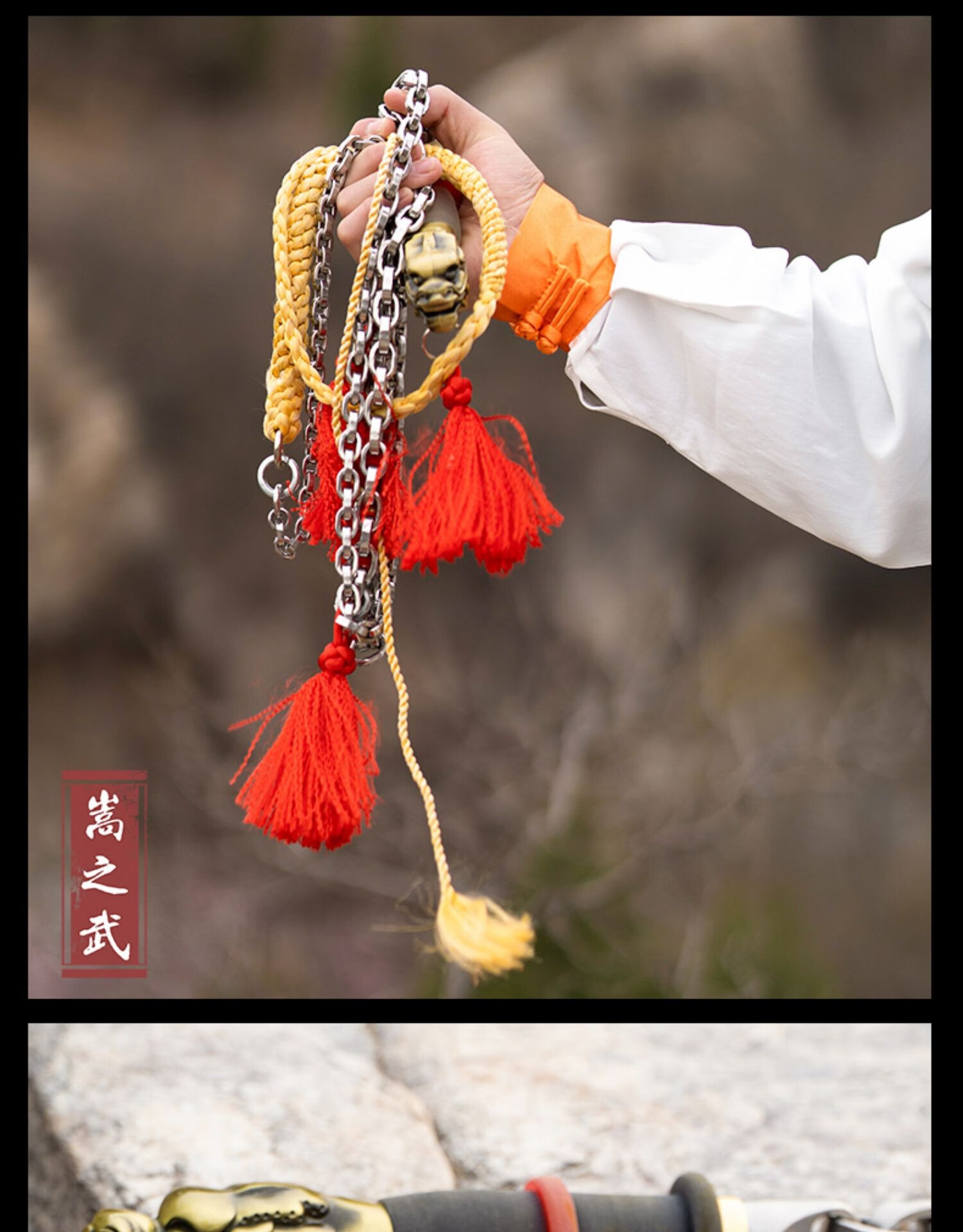 正宗麒麟鞭不锈钢新款龙头大螺母把中华老年人鞭子响鞭健身甩鞭4斤