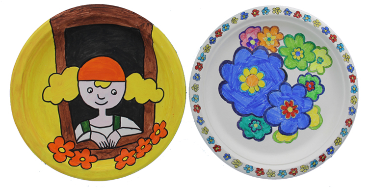 白色纸盘子diy儿童美术涂鸦纸碟绘画 幼儿园材料一次性纸盘蛋糕盘