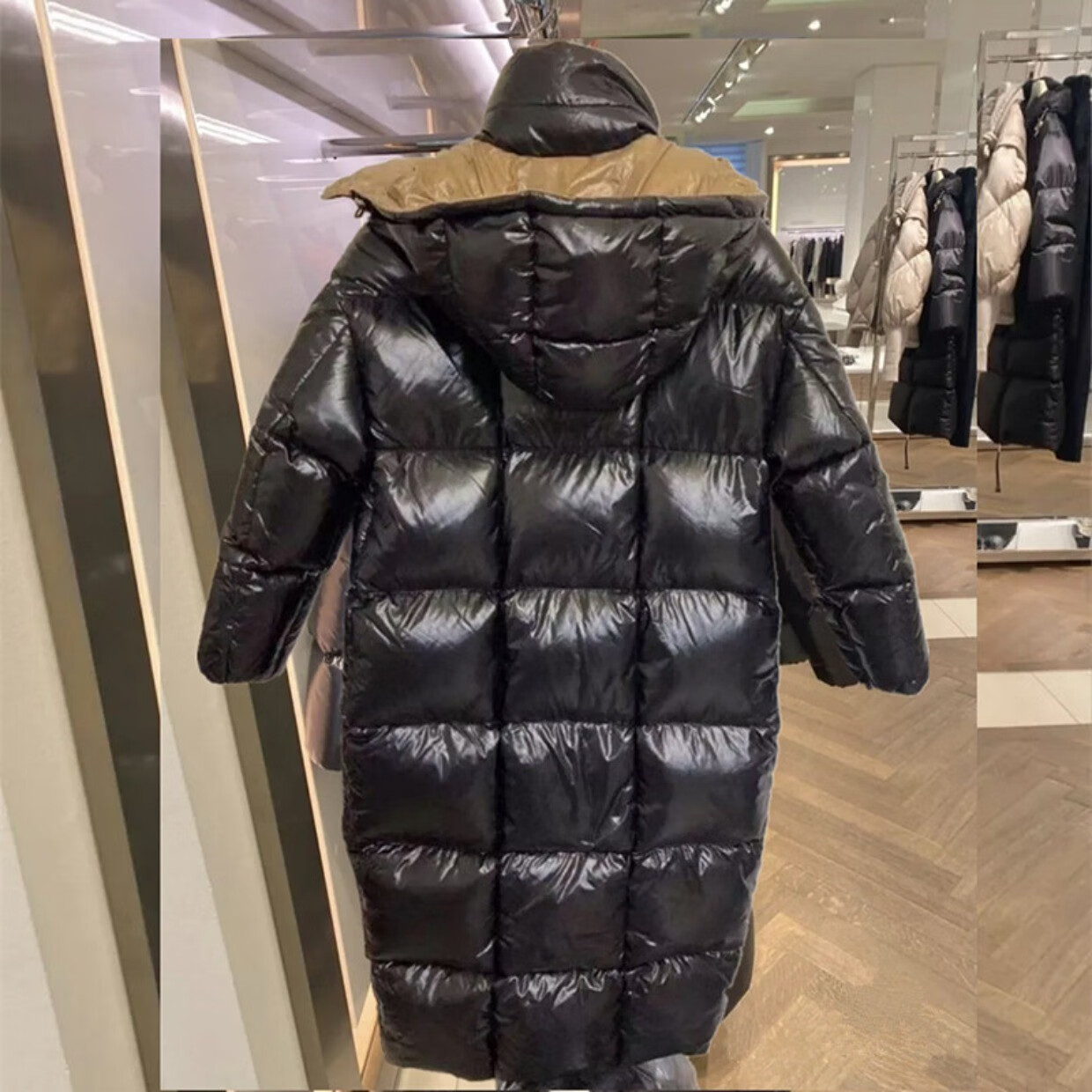 蒙口羽绒服男女2021年新款玛雅长款白鹅绒加厚直筒保暖外套冬装情侣款