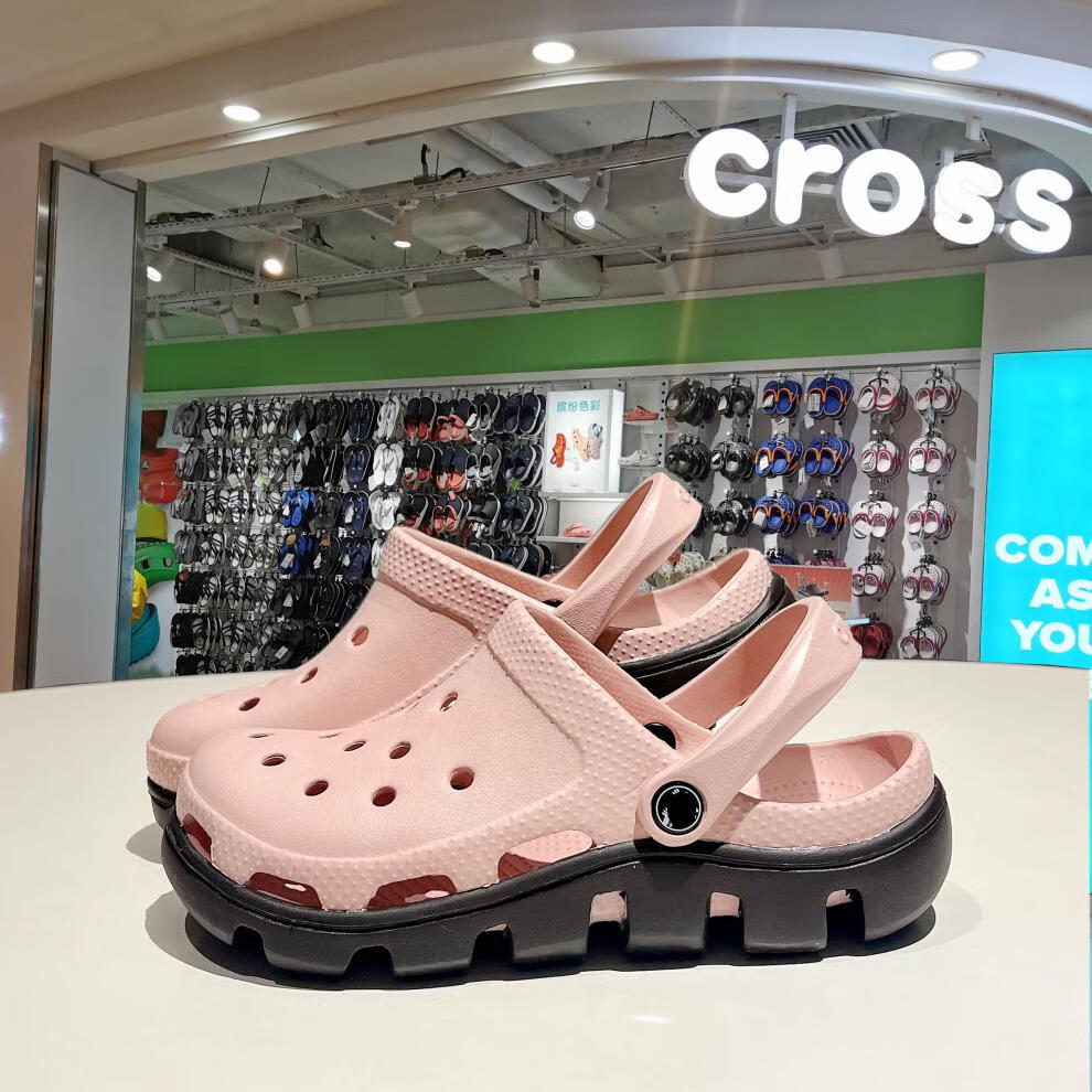 cross新品上市cross男士洞洞鞋防滑耐磨包头凉鞋女夏季外穿厚底沙滩凉