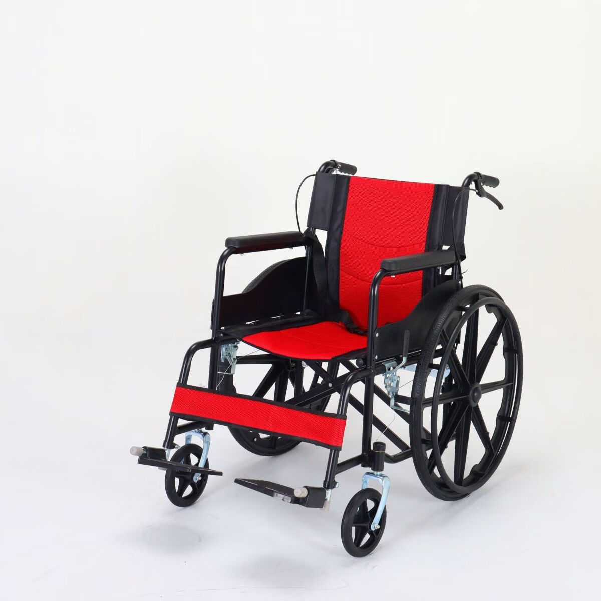 小轮轮椅折叠轻便便携旅游出行手动手推残疾人代步车儿童轮椅车 24寸