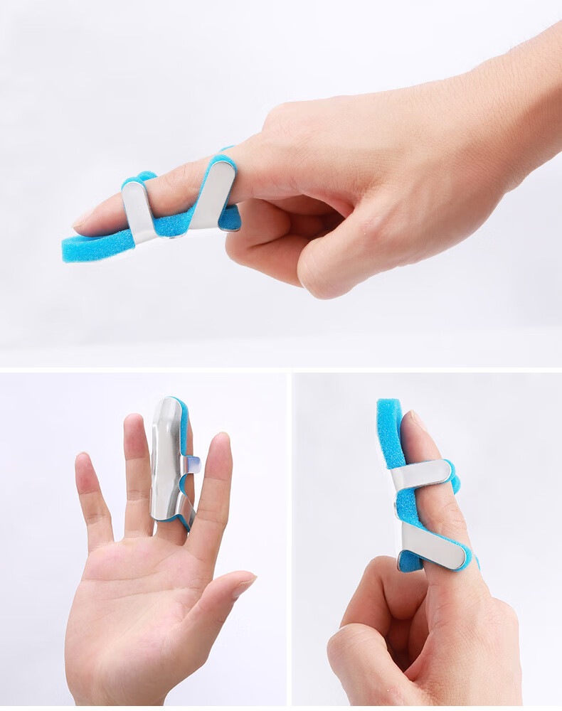 手指骨折固定指套矫正器拇指手指头夹板护具腱鞘炎保护套弯曲两片型