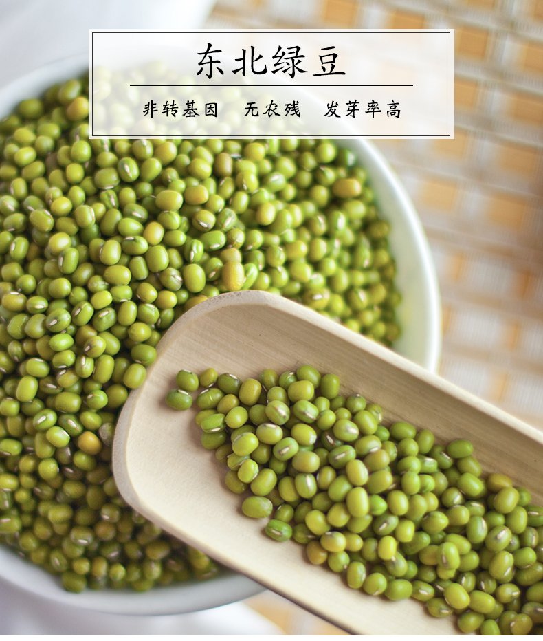 黑绿豆新豆东北农家自产绿豆5斤五谷杂粮煮粥发豆芽易出沙