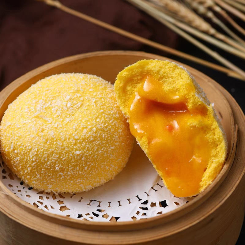 雪花流沙包椰蓉儿童营养早餐速冻包子速冻面点广式茶点 雪花流沙包1