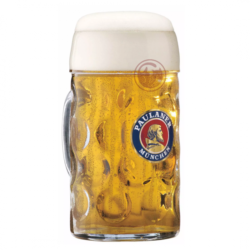 新款柏龙啤酒杯德国精酿paulaner保拉纳柏龙啤酒杯德式小麦杯原厂水晶