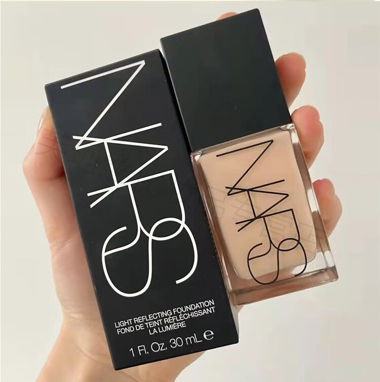 肖战同款纳斯nars粉底液超方瓶流光美肌粉底液l2montblanc中一白30ml