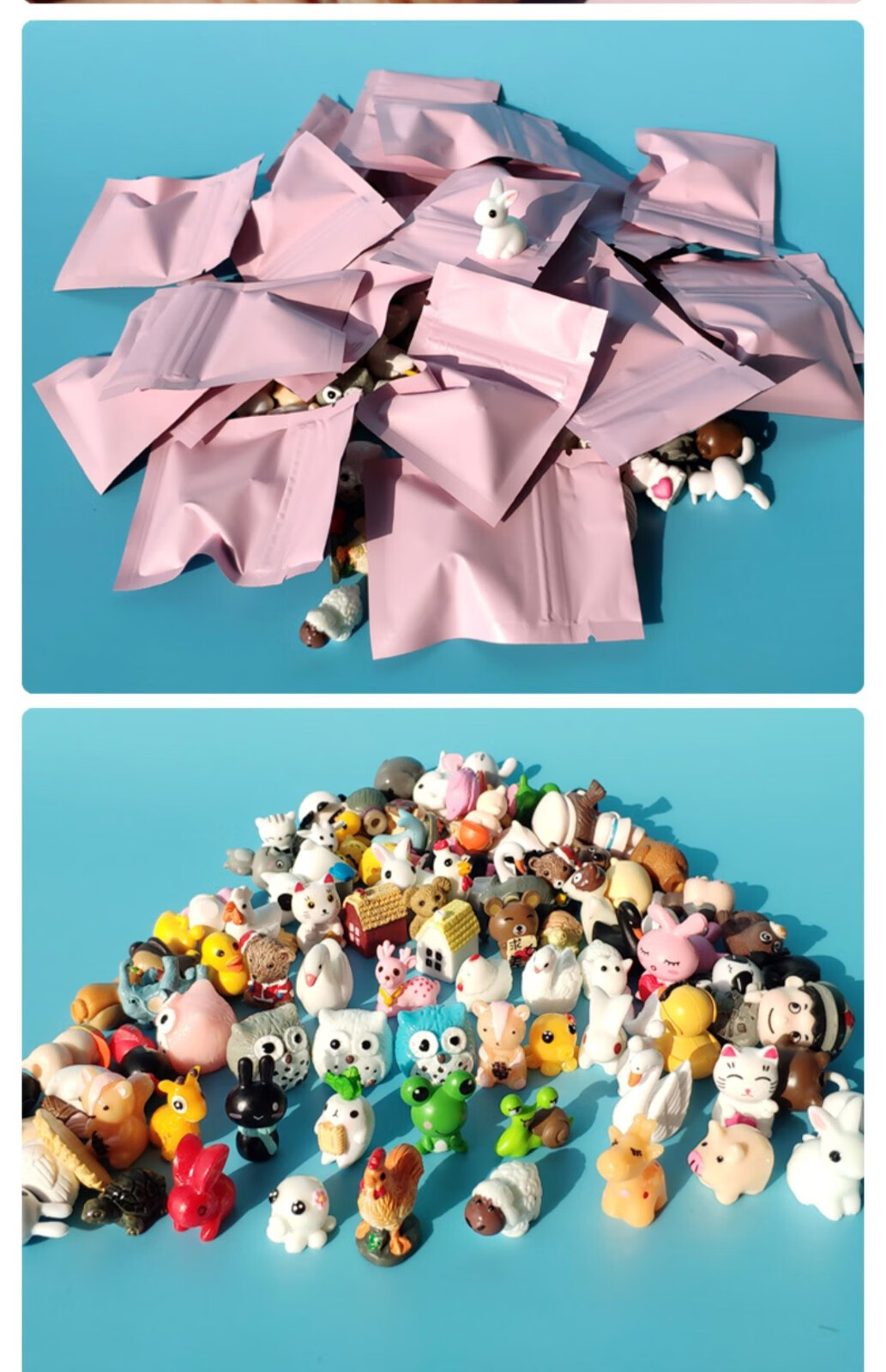 迷你小动物盲袋微缩仿真模型兔牛狗猪小玩具奖励学生儿童礼物盲盒