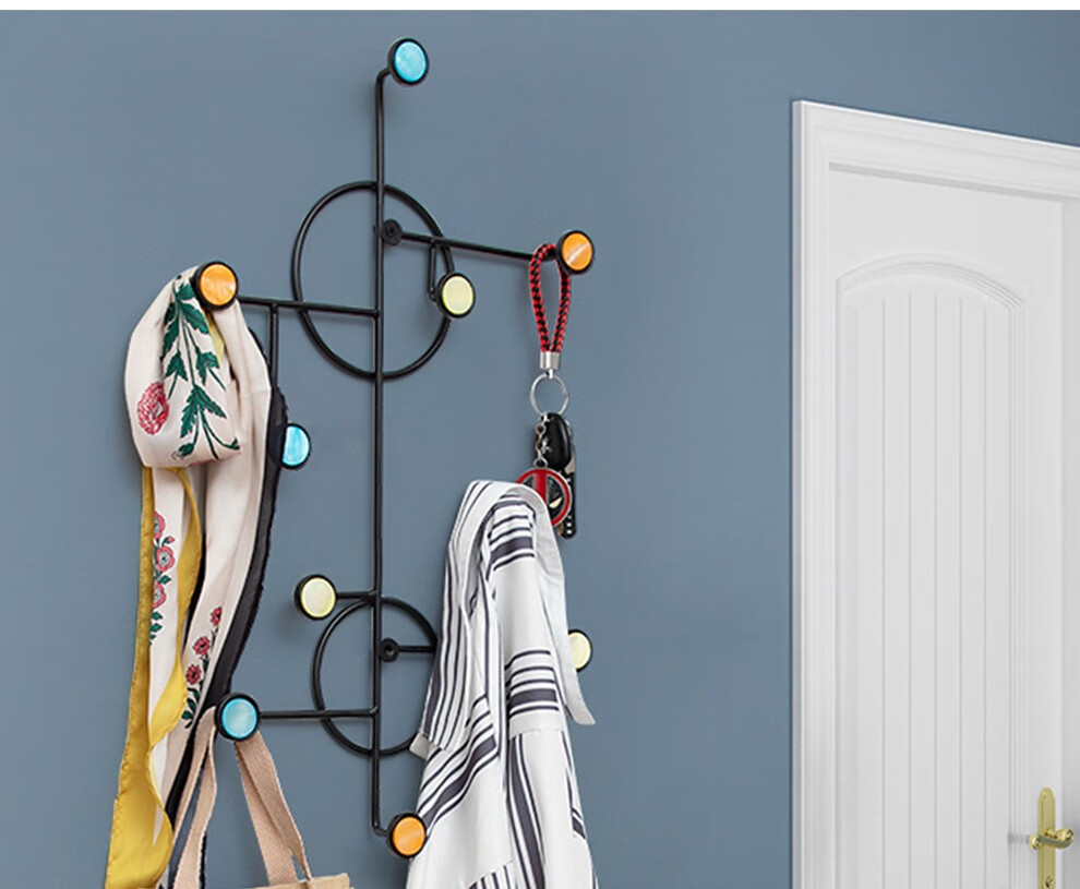衣服挂钩免打孔创意进门口玄关轻奢入户挂衣钩挂衣架壁挂墙壁墙上正