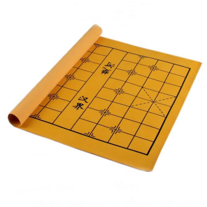 折叠便携绒布学生加厚棋布单面棋盘布 40*单面象棋盘(42x39)【图片
