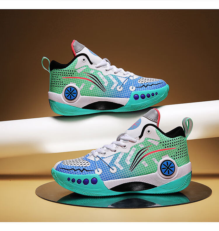 小学生篮球鞋男防滑幻影3减震荧光q弹男童12岁儿童运动鞋球鞋 2207黑