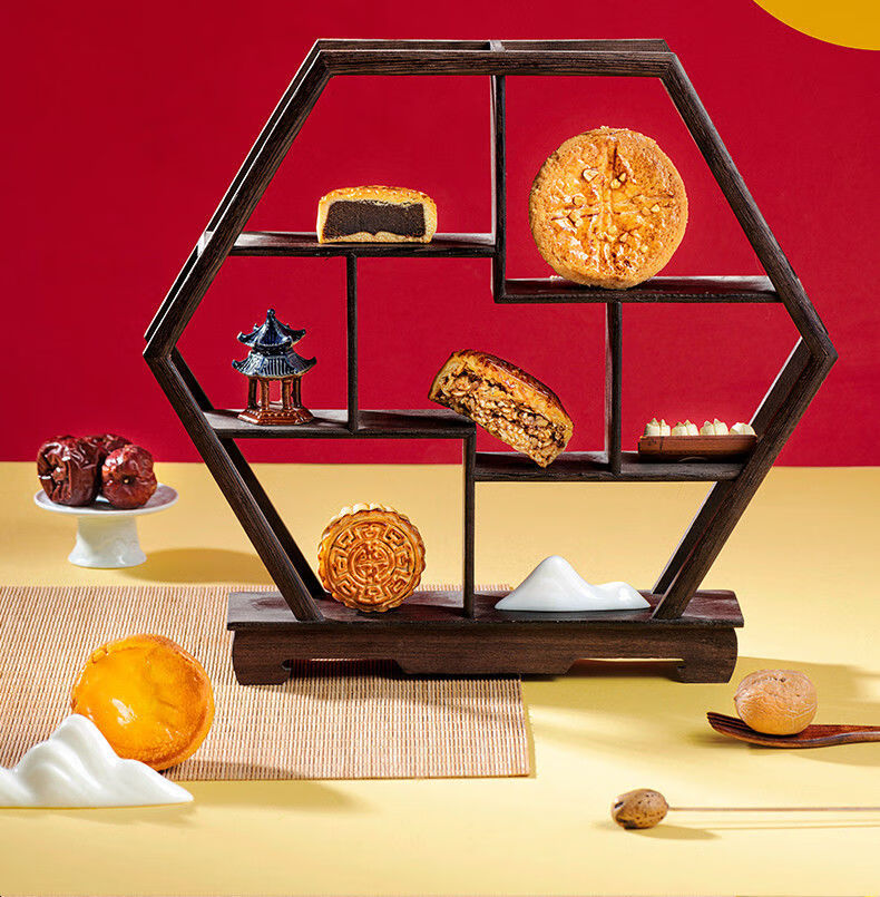 米旗法式乳酪月饼礼盒装 中秋节送礼多口味公司福利广式八八兔 诚意心